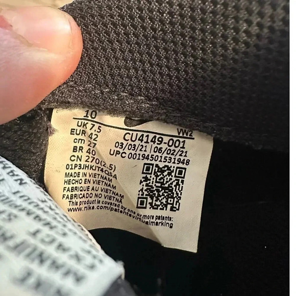 Nike Court Legacy Sneaker Women's Size 10 Black White Leather Swoosh - Picture 10 of 10